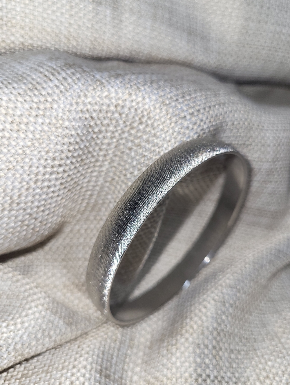 Vintage MONET Bangle Bracelet Textured Silver Tone Signed Diameter 7.5 Inches
